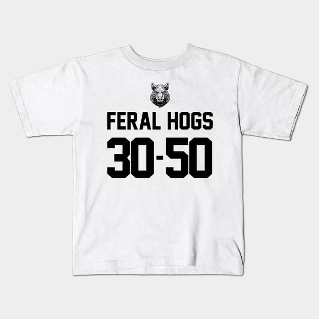 Feral Hogs 30-50 Kids T-Shirt by giovanniiiii